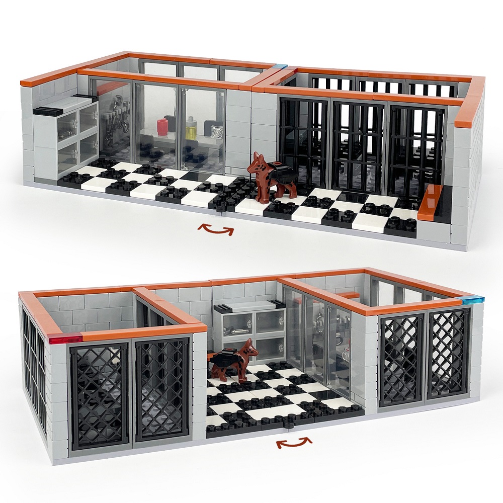 Lego Set Creator - 302PCS Prison City Police Station Interrogation