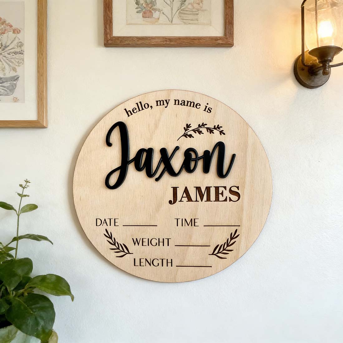 1Pc Custom Baby Announcement S - Baby Products Decoration review and price