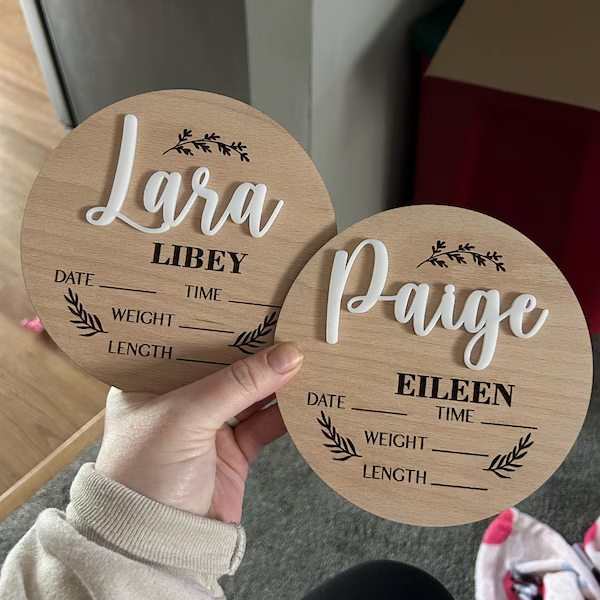 1Pc Custom Baby Announcement S - Baby Products Decoration review and price