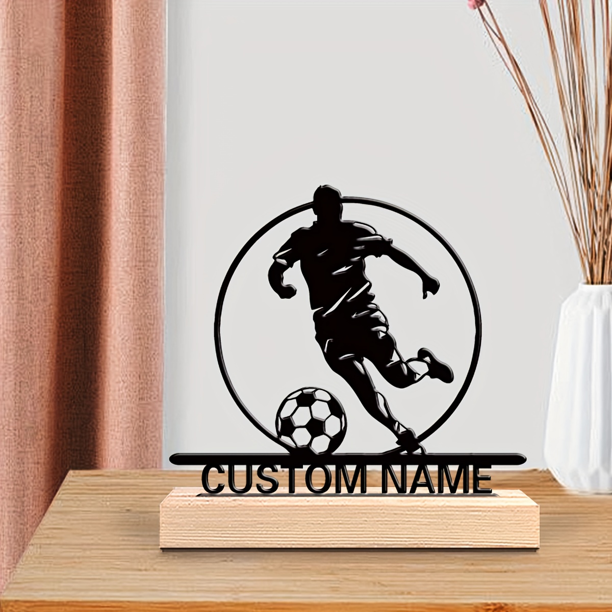 Custom Soccer Player Metal Sta - Baby Products Decoration review and price