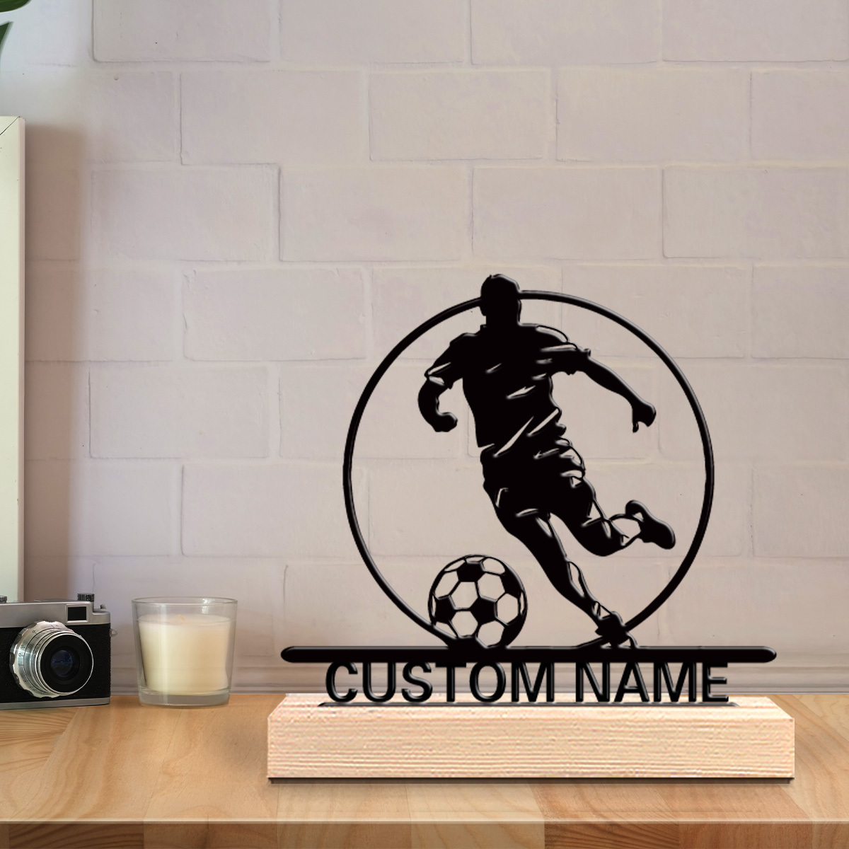 Custom Soccer Player Metal Sta - Baby Products Decoration review and price