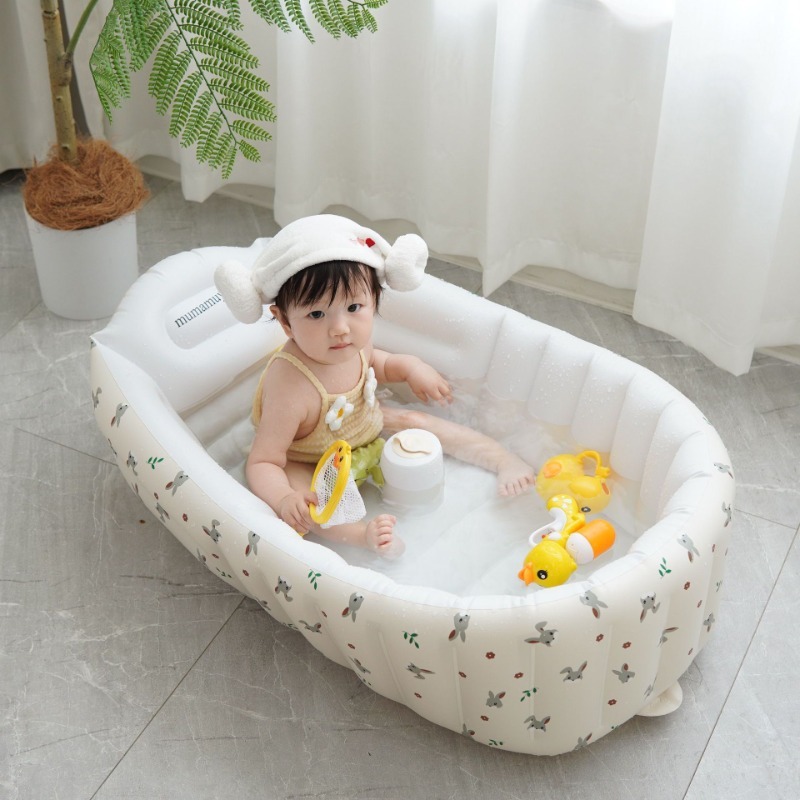 1PC Cartoon Inflatable Bathtub - Baby Products For Newborn review and price