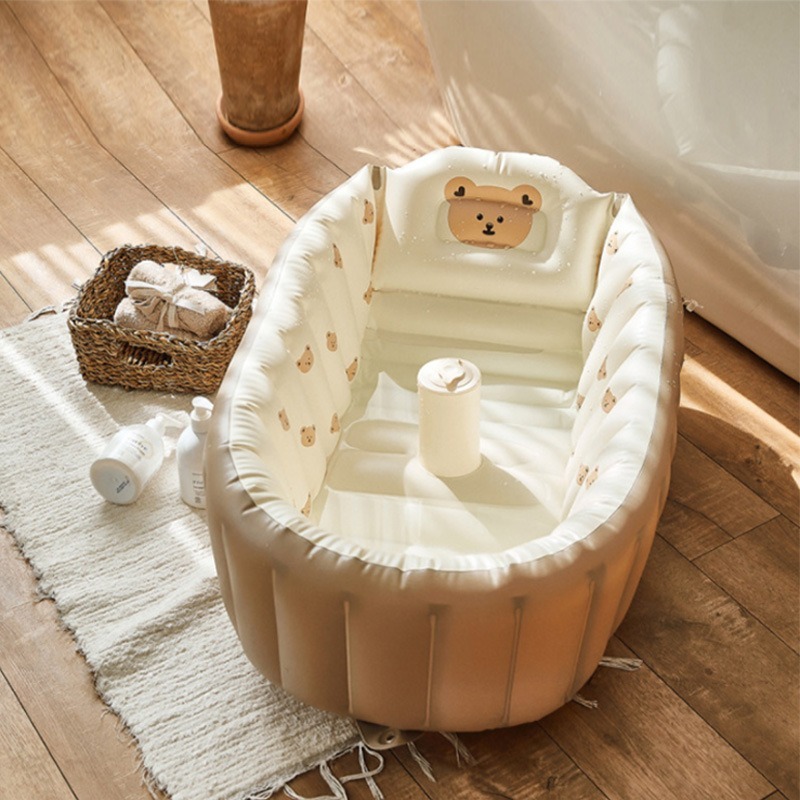 1PC Cartoon Inflatable Bathtub - Baby Products For Newborn review and price