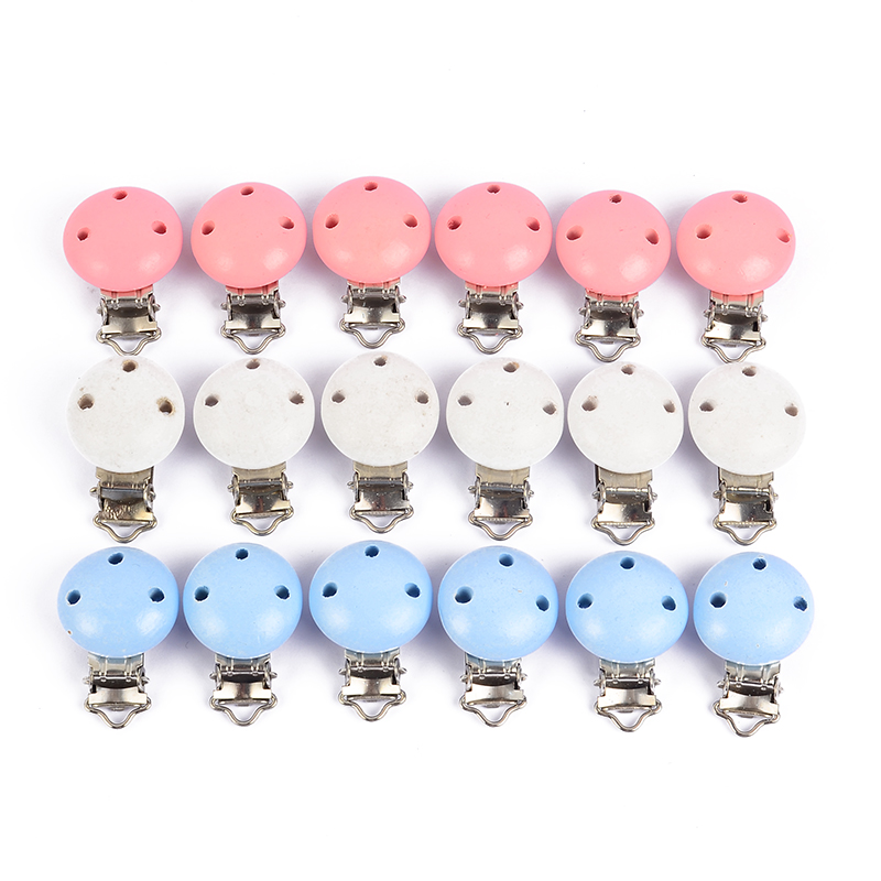 10Pcs Round Wood Pacifier Clip - Baby Products Wholesale review and price
